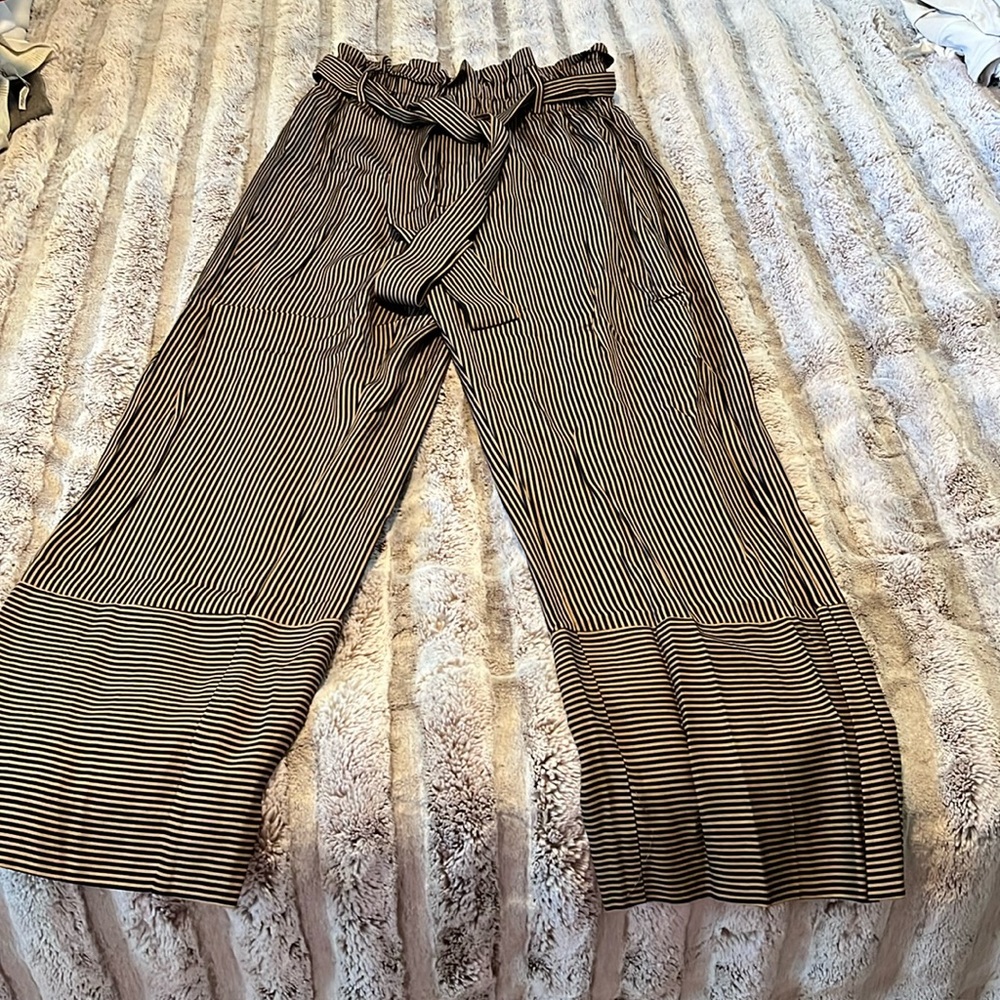 Point sur high waisted size 8 dress pants brown +blue